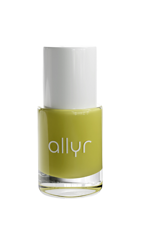 Yellow nail polish, long-lasting nail polish, vegan nail varnish, allyr, swiss nail polish brand, Lit, cruelty-free nail polish, 7-Free nail polish